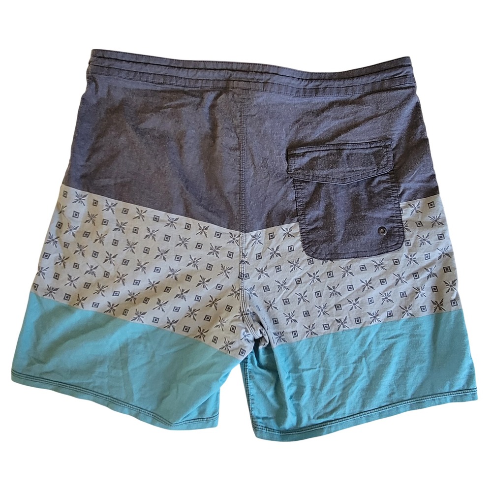 Santa‎ Barbara Surf Shop Board Shorts Mens 36 Blue Gray Colorblock Beachwear - Picture 2 of 10